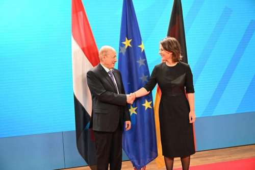 الرئيس العليمي يلتقي وزيرة الخارجية الالمانية