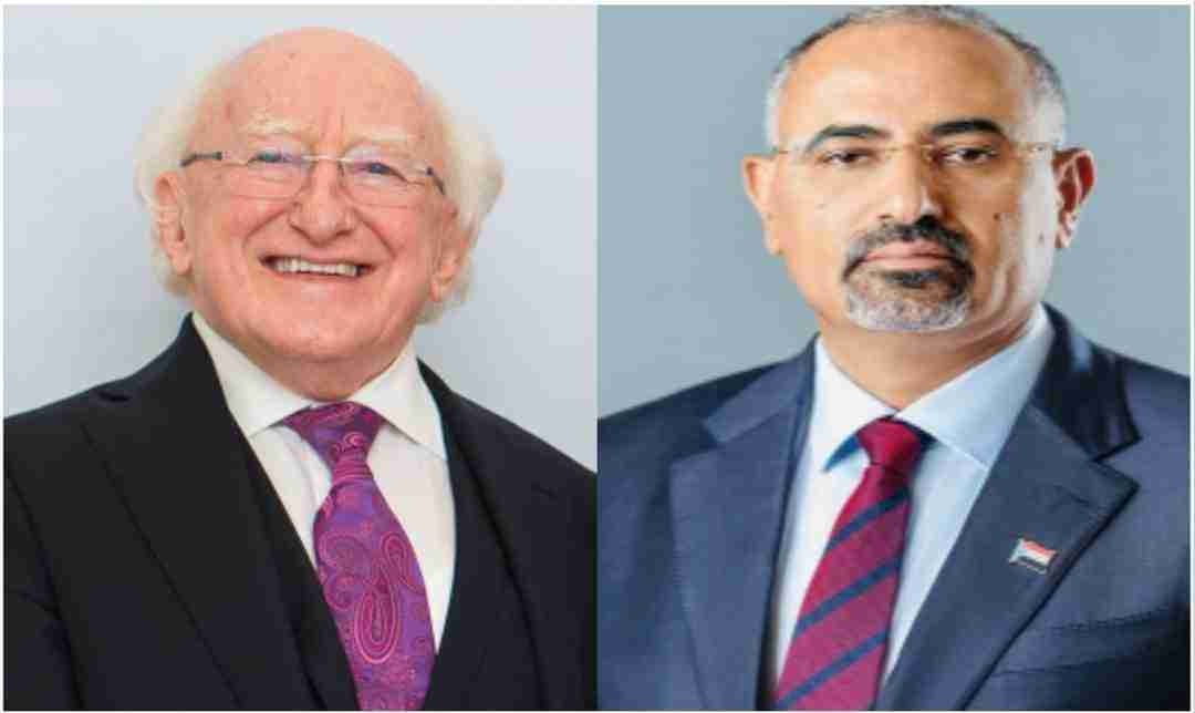 الرئيس الزُبيدي يهنئ رئيس جمهورية إيرلندا بمناسبة اليوم الوطني لبلاده