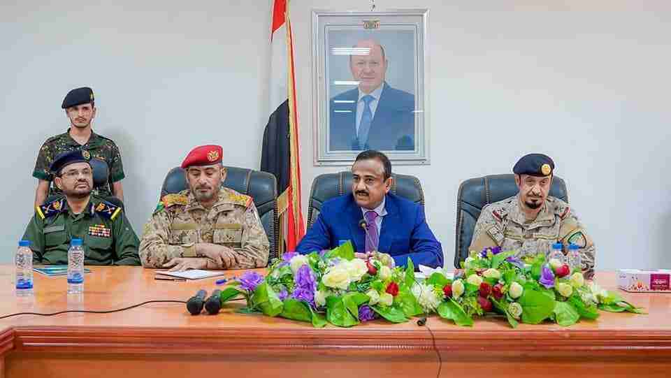 المحافظ ابن الوزير يطّلع عزيز والشريف والبقمي على الأوضاع الأمنية والعسكرية في شبوة