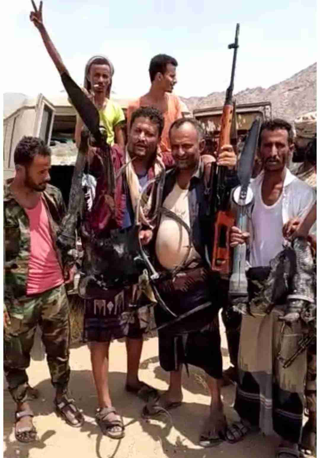 عاجل دفاعات ألوية العمالقة الجنوبية تسقط طائرة مسيرة في حريب