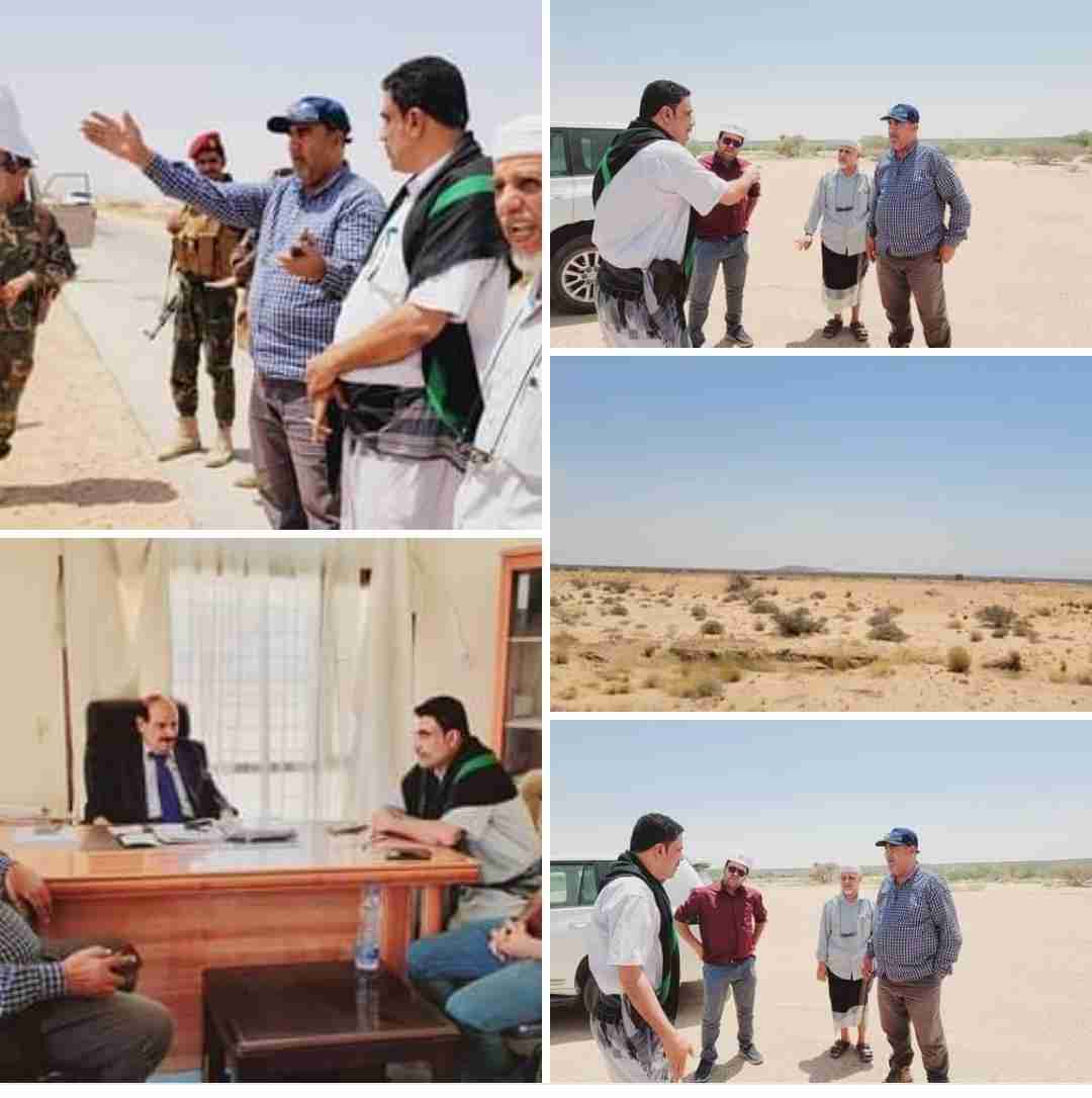 بجهود المحافظ ابن الوزير. الفريق الفني لشركة مصدر الإماراتية يقوم بالنزول إلى لمسح مواقع في عتق شبوة لإقامة محطة كهربائية بالطاقة الشمسية