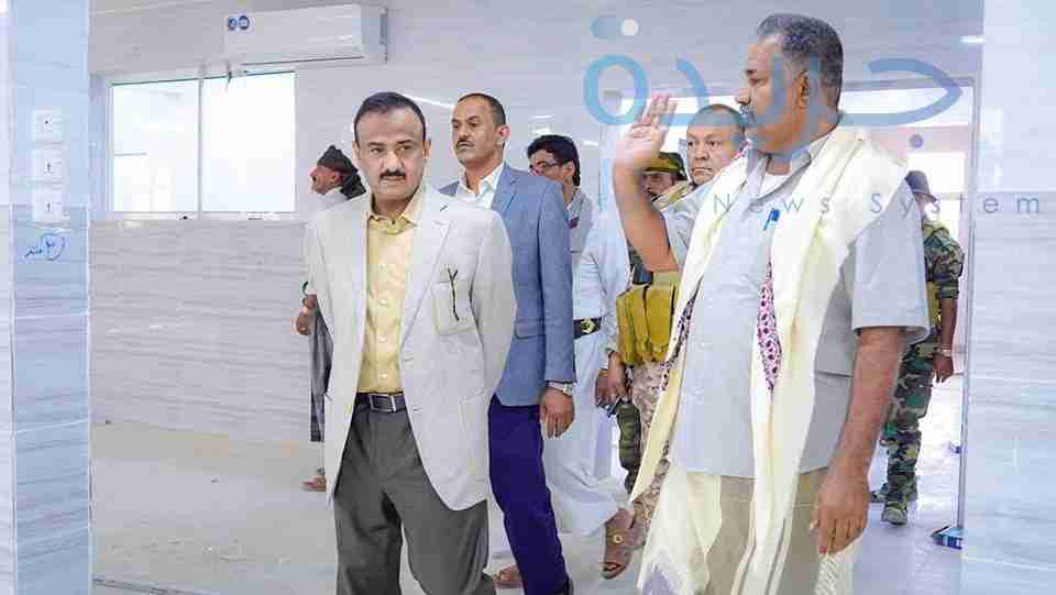 محافظ شبوة بن الوزير يتفقد عمل ونشاط مركز غسيل الكلى ومستوى الانجاز في مشروع توسعة المركز..